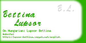 bettina lupsor business card